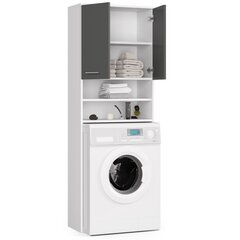 Шкафчик над стиральной машиной NORE Fin 1795, белый/серый цвет цена и информация | Шкафчики для ванной | hansapost.ee