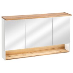 Vannitoakapp Hakano Bonevile, 120x70 cm, valge/pruun price and information | Bathroom cabinets | hansapost.ee