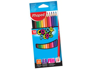 Цветные карандаши Maped Color Peps, 6 цветов цена и информация | Принадлежности для рисования, лепки | hansapost.ee