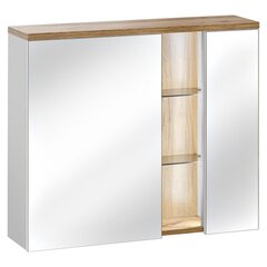 Vannitoakapp Hakano Bonevile, 80x70 cm, valge/pruun price and information | Bathroom cabinets | hansapost.ee