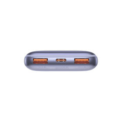 Зарядное устройство Baseus Qpow power bank 10000mAh built-in USB Type-C cable 22.5 Вт Quick Charge SCP AFC FCP purple (PPQD020105) цена и информация | Зарядные устройства Power bank | hansapost.ee