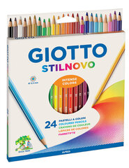 Värvilised pliiatsid Fila Giotto Stilnovo, 24 värvi цена и информация | Принадлежности для рисования, лепки | hansapost.ee