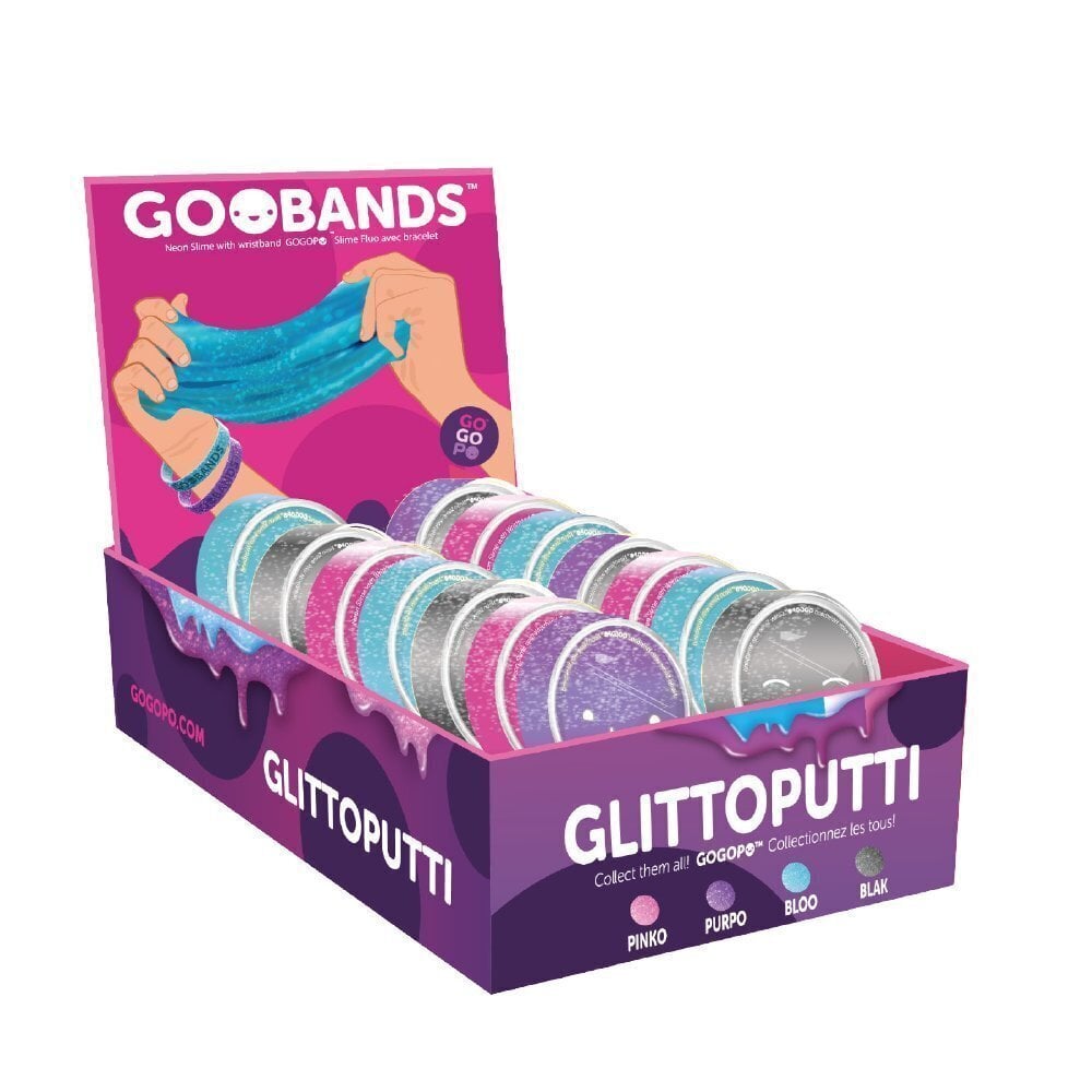 Lima-mass käevõruga Goo Bands Glitter Putty, GP078, 1 tk. цена и информация | Kunstitarbed, voolimise tarvikud | hansapost.ee