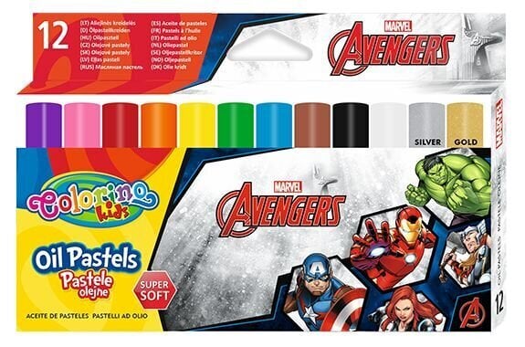 Õlikriidid Colorino Marvel Avengers, 12 värvi hind ja info | Kunstitarbed, voolimise tarvikud | hansapost.ee