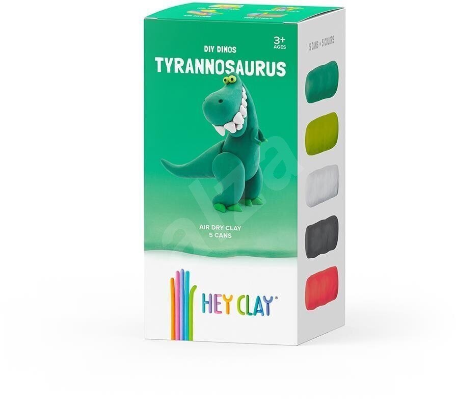 Plastiliinikomplekt Hey Clay Tyrannosaurus, 5 tk. hind ja info | Kunstitarbed, voolimise tarvikud | hansapost.ee