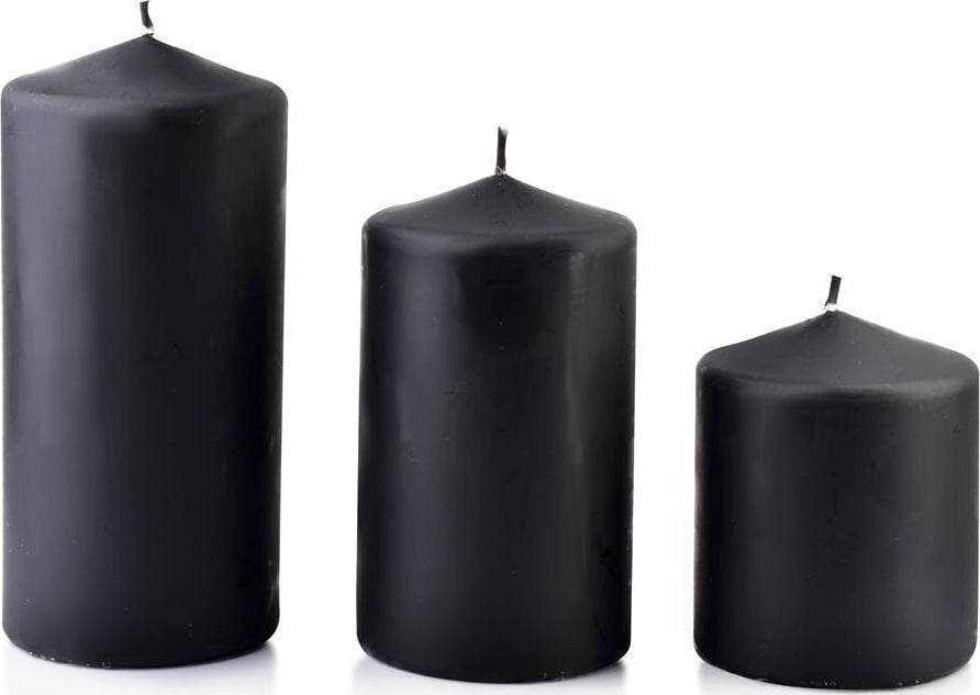 Küünal Classic Candles Black, 10 cm цена и информация | Küünlad, küünlajalad | hansapost.ee