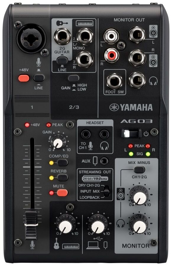 Helipult Yamaha AG-03 MKII, must hind ja info | Muusikainstrumentide tarvikud | hansapost.ee