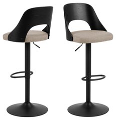 Комплект из 2 барных стульев Lucy, черный/бежевый цвет цена и информация | Стулья для кухни и столовой | hansapost.ee