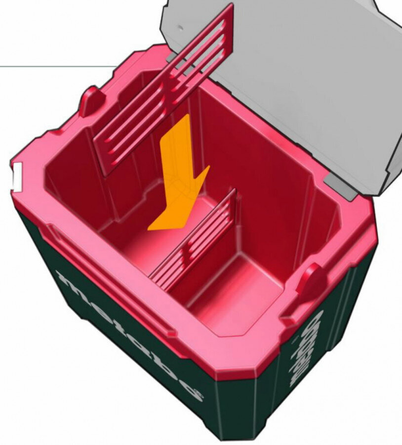 Juhtmevaba termokonteiner Metabo KB 18 BL hind ja info | Tööriistakastid, tööriistakotid ja -kärud | hansapost.ee