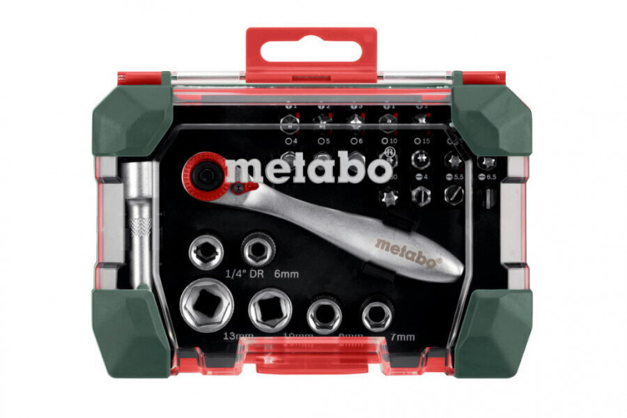 Otsikute komplekt hammasratastega Metabo, 26 tk цена и информация | Käsitööriistad | hansapost.ee