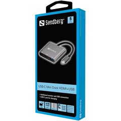 Док-станция Sandberg 136-00, USB type-C, USB-A, HDMI цена и информация | Адаптеры и USB-hub | hansapost.ee