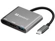 Sandberg 136-00, USB-C/USB-A/HDMI цена и информация | USB adapterid ja jagajad | hansapost.ee