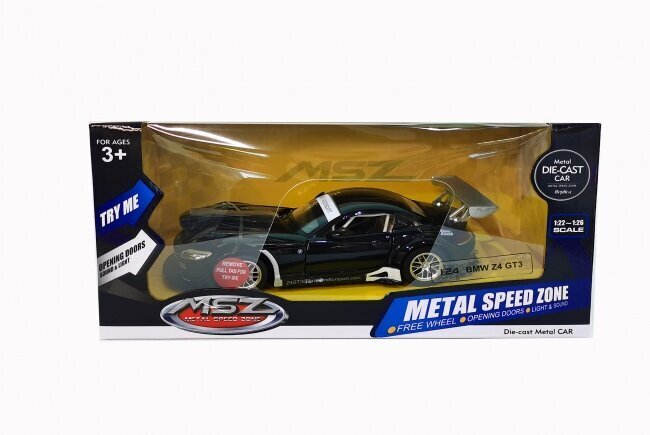 Msz metallist mudelauto Bmw Z4 GT3, 1:24 hind ja info | Mänguasjad poistele | hansapost.ee