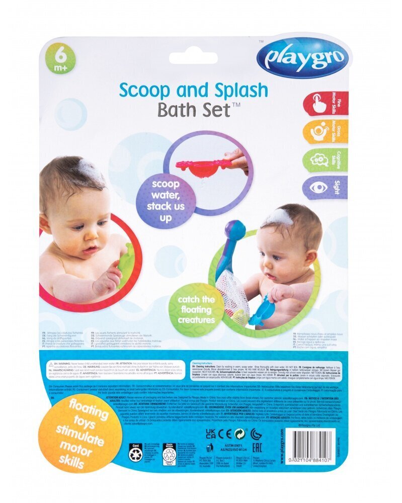 Vannimänguasjad Scoop & Splash Playgro, 188410 hind ja info | Beebide mänguasjad | hansapost.ee