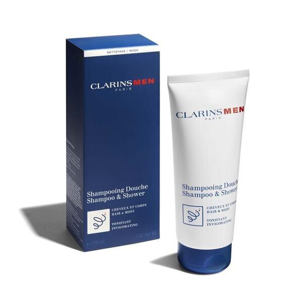 Juuksešampoon ja dušigeel meestele Clarins Men Shampoo & Shower 200 ml hind ja info | Šampoonid | hansapost.ee