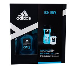 Komplekt Adidas Ice Dive: EDT 50 ml + dušigeel 250 ml цена и информация | Мужские духи | hansapost.ee