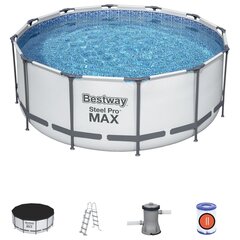 Каркасный расширяющийся бассейн Bestway с каркасом Steel Pro, 366x122 см, 10250 л 5w1 цена и информация | Бассейны | hansapost.ee