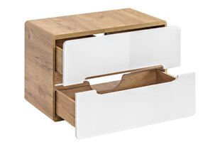 Шкаф под умывальник с выдвижными ящиками ARUBA WHITE, 80х53х46 см цена и информация | Шкафчики для ванной | hansapost.ee