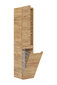 Kõrge seinakapp 35 cm koos pesukorviga ARUBA CRAFT цена и информация | Vannitoakapid | hansapost.ee