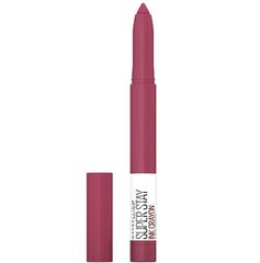 Matt huulepulk Maybelline New York Super Stay Ink Crayon, 80 Run the Worl, 1,5 g. hind ja info | Huulekosmeetika | hansapost.ee