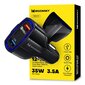 Universaalne autolaadija Wozinsky 2X USB / USB TYPE C, 3.0 QC3.0, must (WCC-01) hind ja info | Laadijad mobiiltelefonidele | hansapost.ee