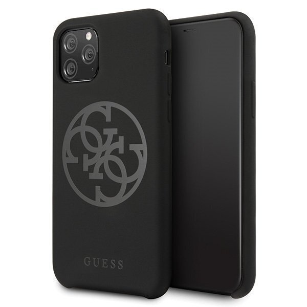 Telefoni korpus Guess GUHCN58LS4GBK 4G Tone On Tone hard back cover case for Apple iPhone 11 Pro Black цена и информация | Telefonide kaitsekaaned ja -ümbrised | hansapost.ee