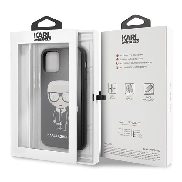 Telefoniümbris Karl Lagerfeld KLHCN58DLFKBK iPhone 11 Pro black цена и информация | Telefonide kaitsekaaned ja -ümbrised | hansapost.ee