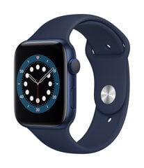 Nutikell Apple Watch Series 6 (GPS, 44 mm) Blue Aluminium Case with Deep Navy Sport Band цена и информация | Смарт-часы | hansapost.ee