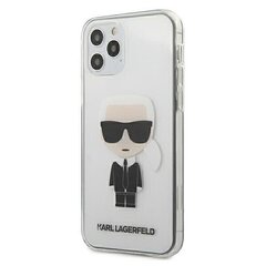 Telefoniümbris Karl Lagerfeld iPhone 12 Pro Max 6.7 KLHCP12LKTR transparent hard case Karl's Head hind ja info | Telefonide kaitsekaaned ja -ümbrised | hansapost.ee