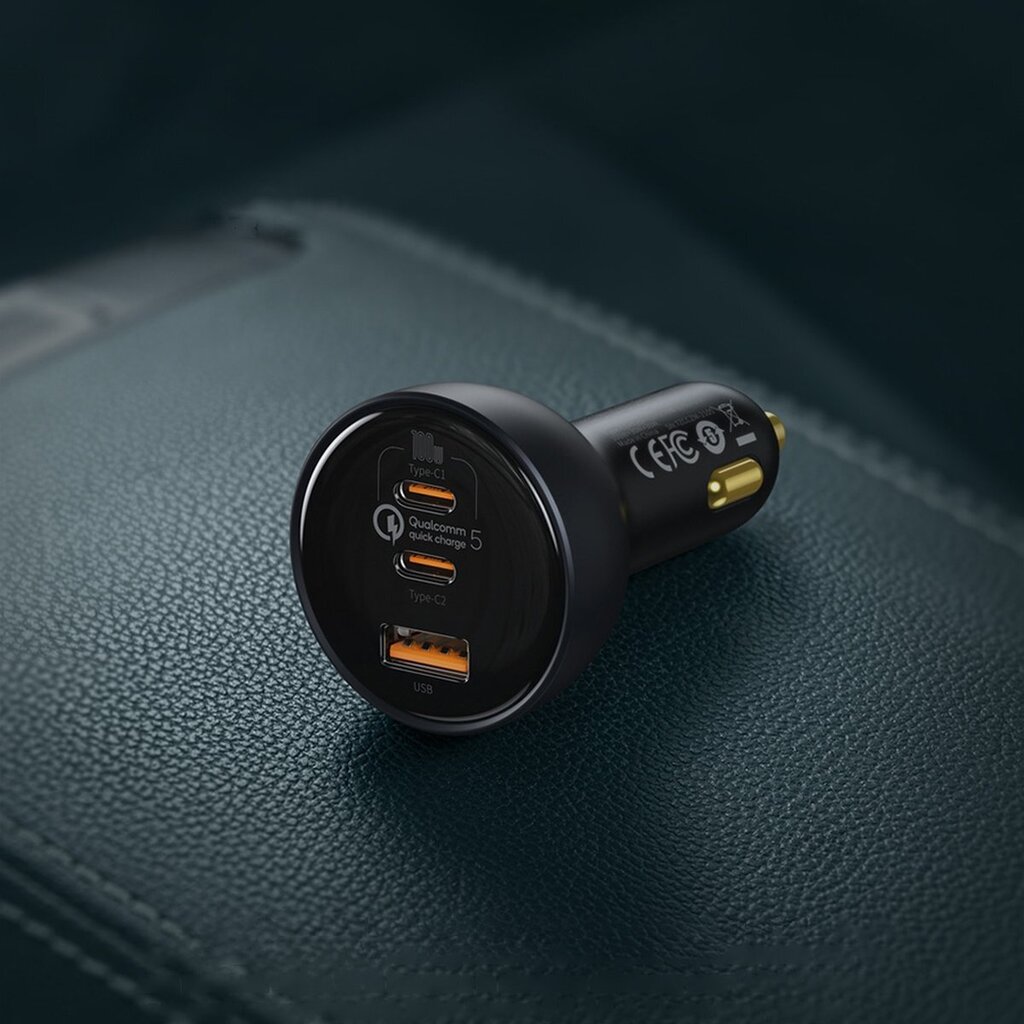 Baseus fast USB / USB car charger Type C 160W PPS Quick Charge 5 PD gray (TZCCZM-0G) hind ja info | Laadijad mobiiltelefonidele | hansapost.ee