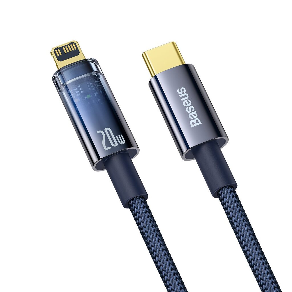 Baseus Explorer Series USB Type C - Lightning cable 20W 2m blue (CATS000103) цена и информация | Mobiiltelefonide kaablid | hansapost.ee