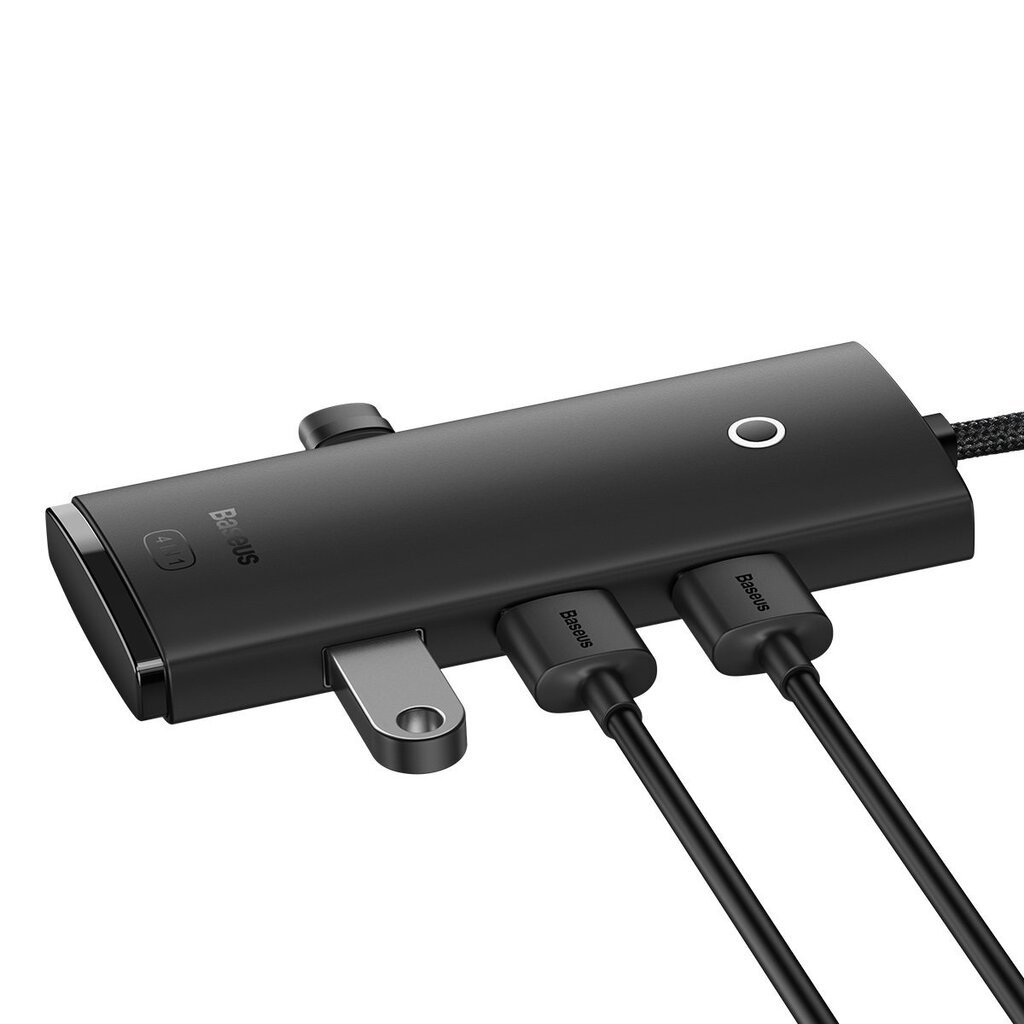 Baseus Lite Series HUB USB Type C adapter - 4x USB 3.0 25cm black (WKQX030301) hind ja info | USB adapterid ja jagajad | hansapost.ee