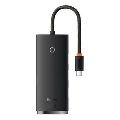 Кабели Baseus Lite Series HUB USB Type C adapter - 4x USB 3.0 25 см, black (WKQX030301) цена и информация | Baseus Компьютерная техника | hansapost.ee