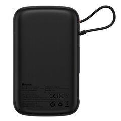 Baseus Qpow power bank 10000mAh built-in USB Type-C cable 22.5W Quick Charge SCP AFC FCP black (PPQD020101) hind ja info | Akupangad | hansapost.ee