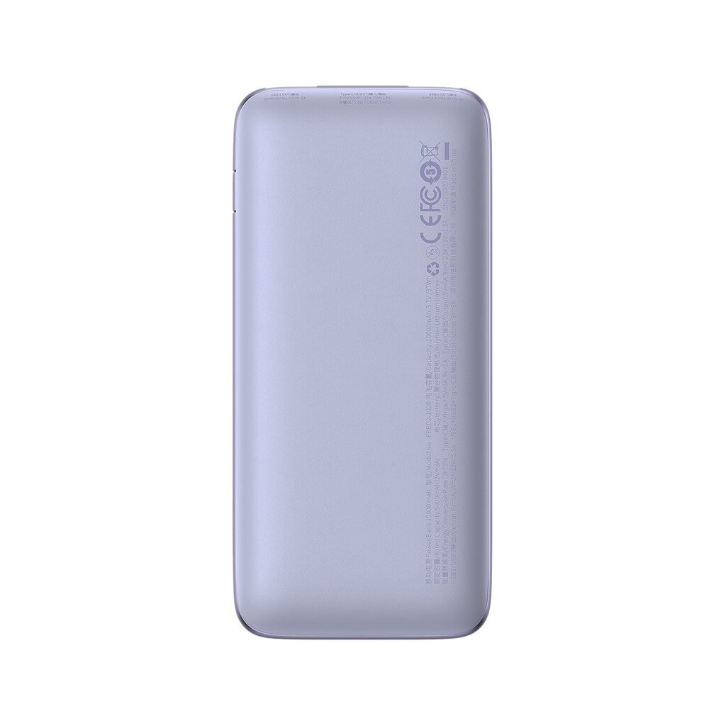 Baseus Bipow Pro powerbank 10000mAh 20W + 3A USB cable 0.3m purple (PPBD040105) hind ja info | Akupangad | hansapost.ee