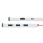 Baseus Lite Series adapter HUB USB Type C - HDMI / 4x USB 3.0 20cm white (WKQX040002) цена и информация | USB adapterid ja jagajad | hansapost.ee