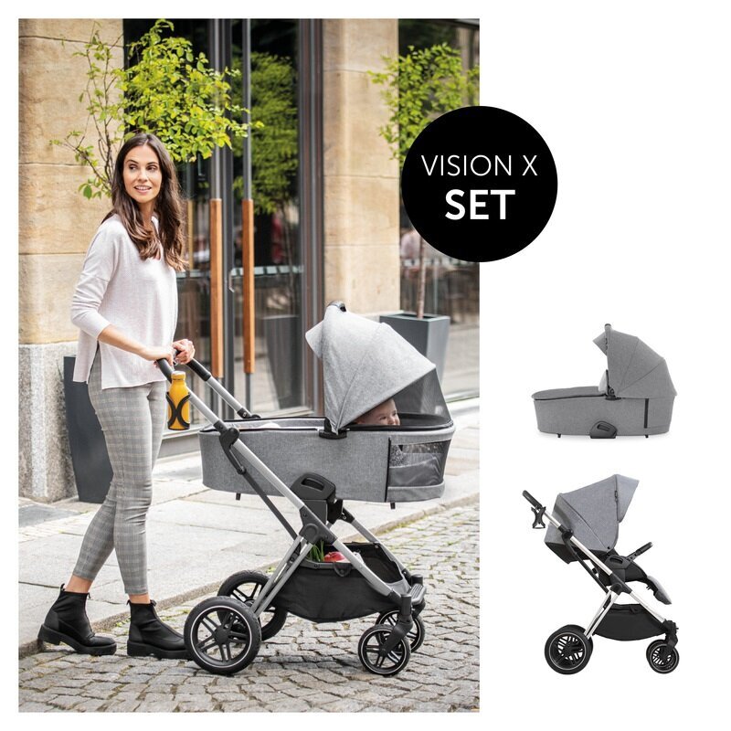 Hauck universaalne jalutuskäru Vision X Set 2in1, Melange Grey hind ja info | Vankrid, jalutuskärud | hansapost.ee