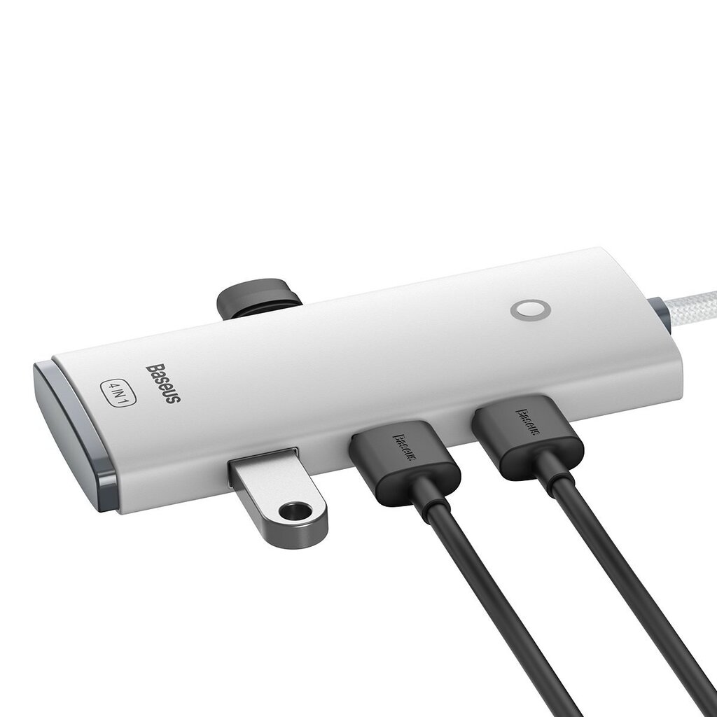 Baseus Lite Series HUB USB Type C adapter - 4x USB 3.0 1m white (WKQX030402) цена и информация | USB adapterid ja jagajad | hansapost.ee