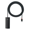 Кабель Baseus Lite Series HUB USB Type C adapter - 4x USB 3.0, 2 м, black (WKQX030501)