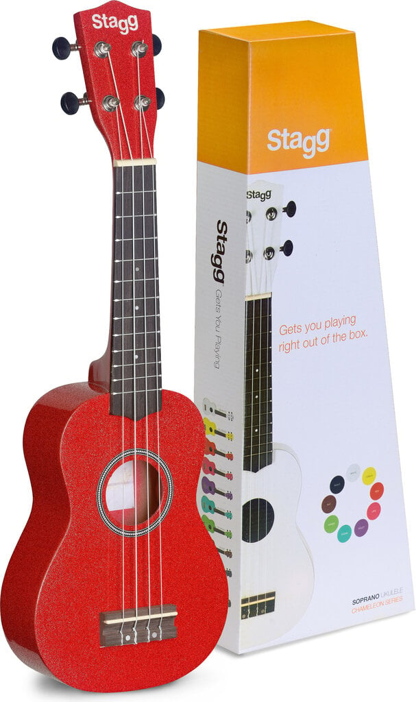 Soprano ukulele Stagg US-RED цена и информация | Kitarrid | hansapost.ee