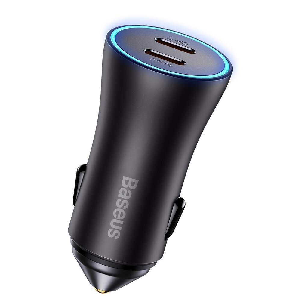 Baseus Golden Contactor Pro car charger 2x USB-C 40W gray (CGJP000013) цена и информация | Laadijad mobiiltelefonidele | hansapost.ee