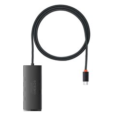 Кабель Baseus Lite Series HUB USB Type C adapter - 4x USB 3.0, 1 м, black (WKQX030401) цена и информация | Baseus Aксессуары для компьютеров | hansapost.ee