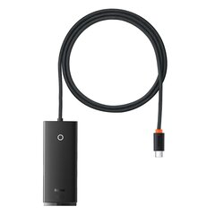 Кабель Baseus Lite Series HUB USB Type C adapter - 4x USB 3.0, 1 м, black (WKQX030401) цена и информация | Адаптеры, USB-разветвители | hansapost.ee