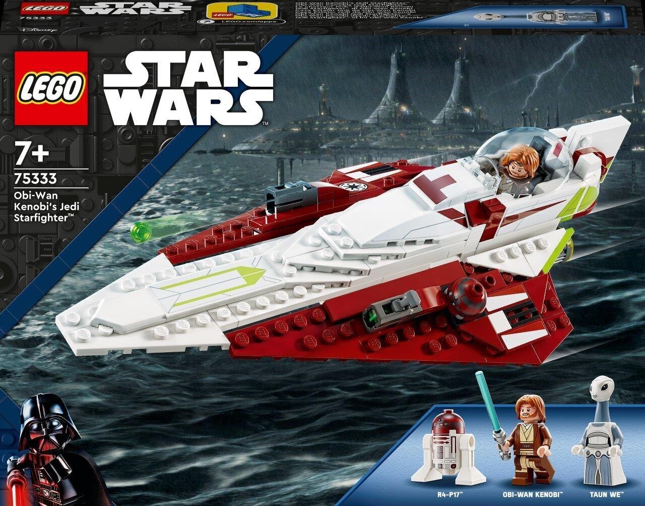 75333 LEGO® Star Wars™ Obi-Wan Kenobi Jedi kosmoselaev™ цена и информация | Klotsid ja konstruktorid | hansapost.ee