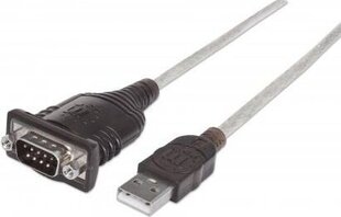 Кабель-адаптер «Manhattan» USB к RS232/COM/DB9 M/M, 45 см цена и информация | Borofone 43757-uniw | hansapost.ee