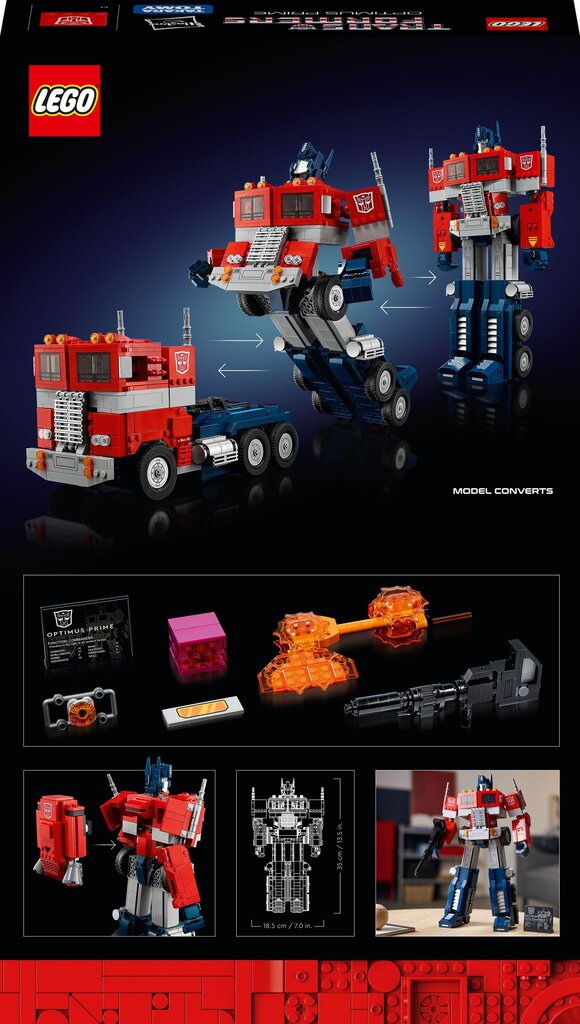 10302 LEGO® Icons Optimus Prime цена и информация | Klotsid ja konstruktorid | hansapost.ee