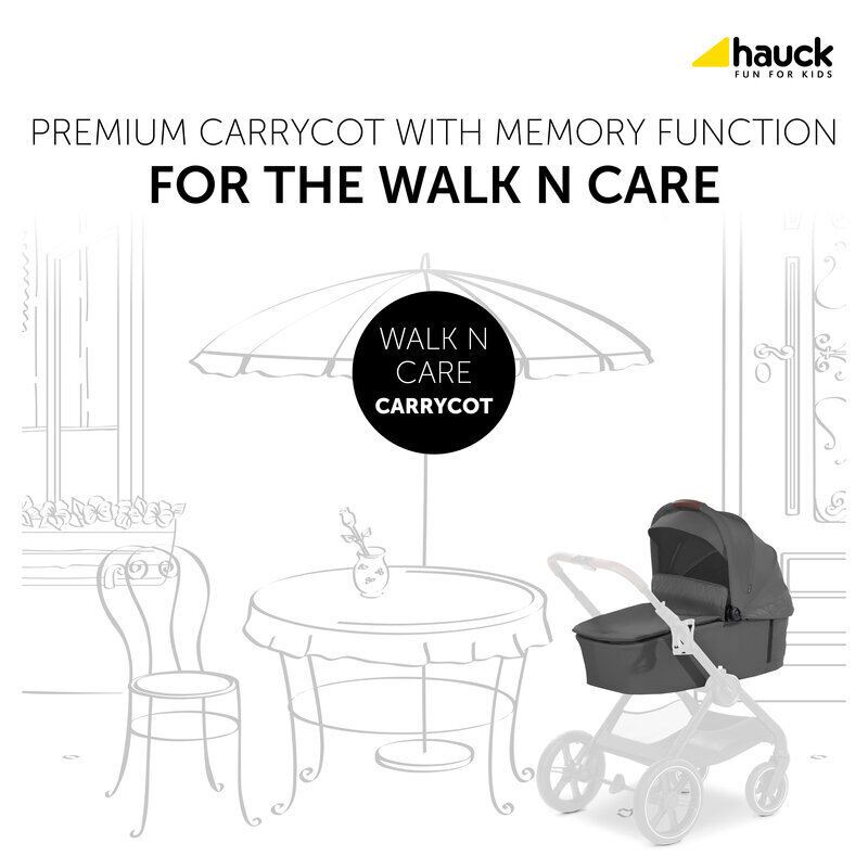 Hauck vankrikorv Hauck Walk N Care, Dark Grey hind ja info | Lapsevankrite tarvikud | hansapost.ee