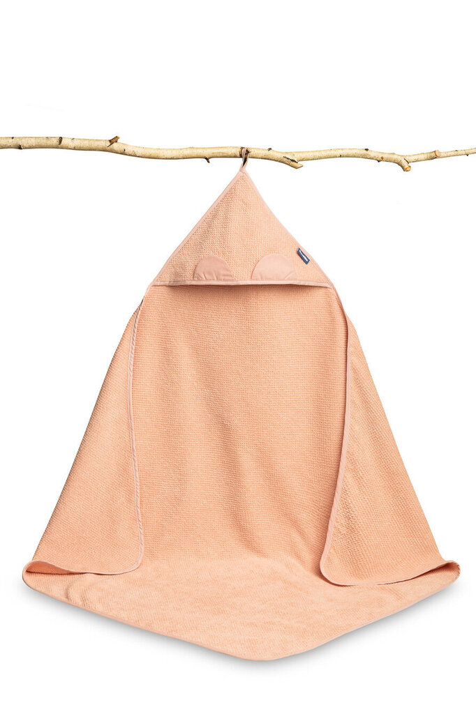 Laste kapuutsiga rätik Sensillo Crepe Teddy, 100x100, roosa цена и информация | Laste vannitooted | hansapost.ee