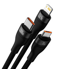 Baseus Flash Series, USB-C/Micro USB/Lightning, 1.2 м цена и информация | Baseus Бытовая техника и электроника | hansapost.ee