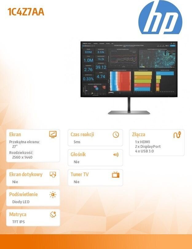 27" Quad HD LED monitor HP Z27q G3 цена и информация | Monitorid | hansapost.ee